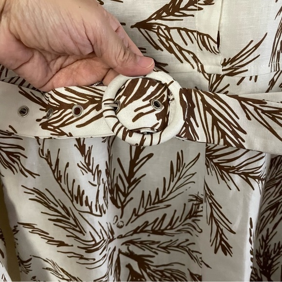 Charlie Holiday Lola Linen Romper Playsuit Isle of Palms White Linen Sz 6 B11 - Picture 5 of 8